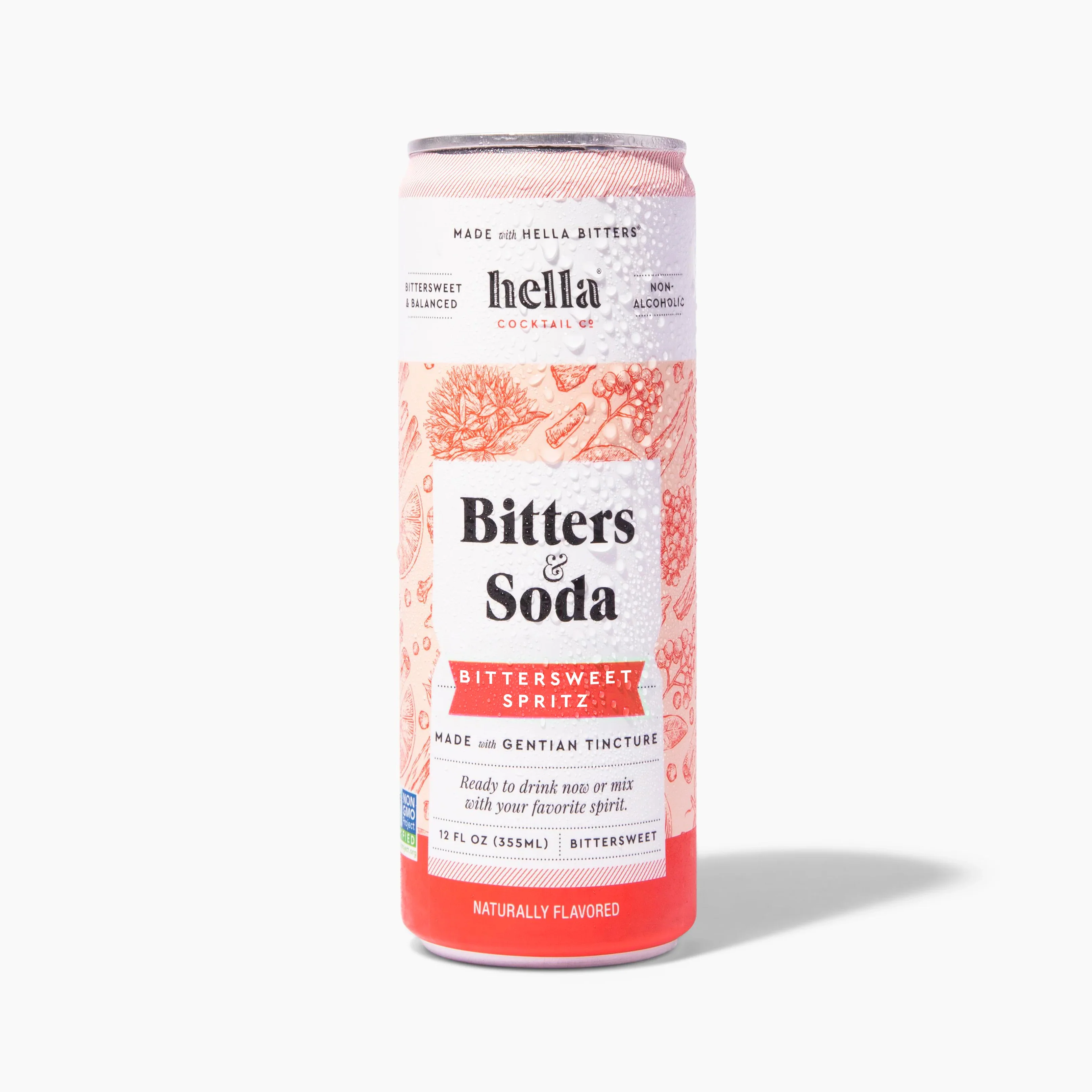 HELLA BITTERS & SODA COCKTAIL SPRITZ NON ALCOHOLIC 4X12OZ CAN
