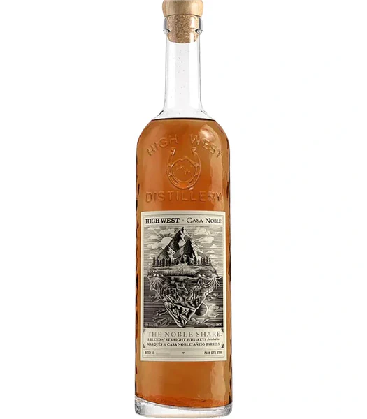HIGH WEST WHISKEY THE NOBLE SHARE FINISHED IN MARQUES DE CASA NOBLE ANEJO BARRELLS UTAH 750ML