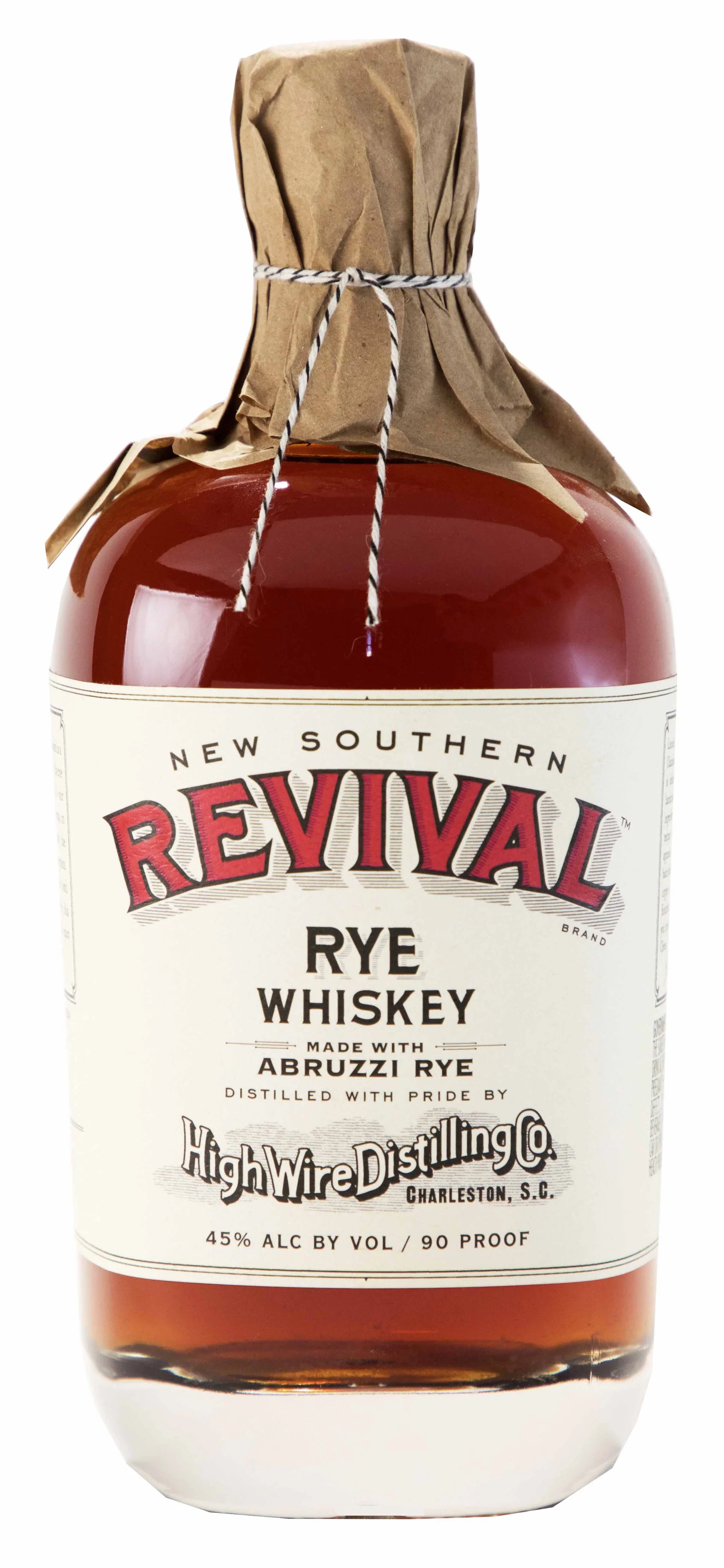 HIGH WIRE DISTILLING NEW SOUTHERN REVIVAL WHISKEY RYE SOUTH CAROLINA 750ML
