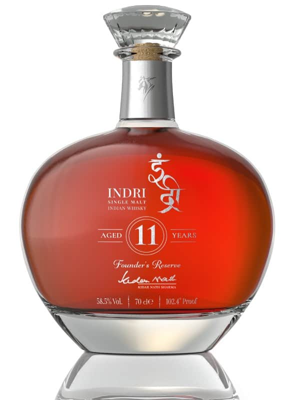 INDRI FOUNDERS RESERVE WHISKEY TROPICAL AGEING INDIA 2013-2024  11YR 700ML