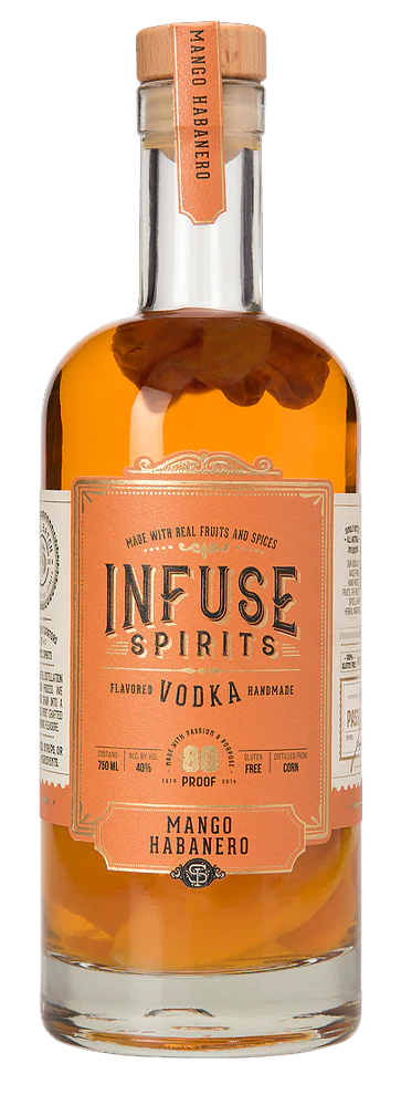 INFUSE SPIRITS VODKA MANGO HABANERO REAL FRUIT GLUTEN FREE 750ML
