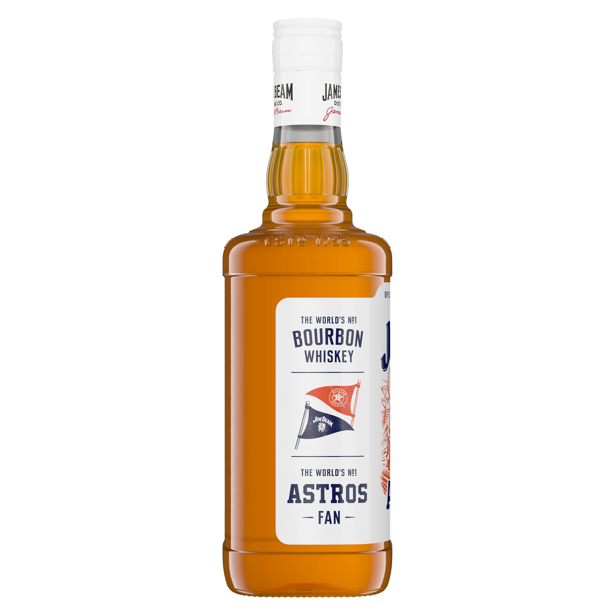 JIM BEAM BOURBON STRAIGHT LIMITED HOUSTON ASTROS EDITION KENTUCKY 750ML - Image 2