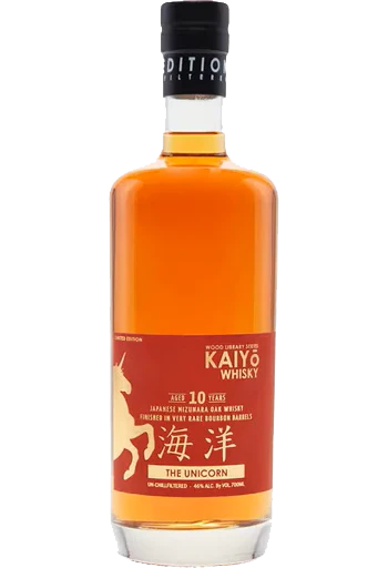 KAIYO WHISKY THE UNICORN LIMITED WOOD LIBRARY FINISH SERIES FINISHED IN VERY RARE BOURBON BARRELS JAPAN 10YR 700ML