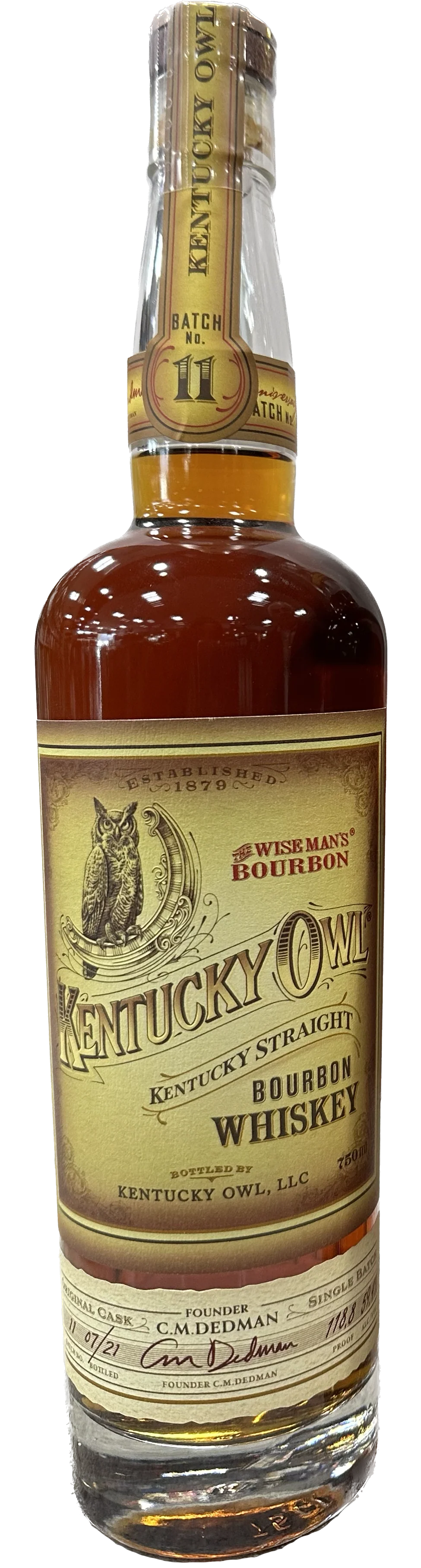KENTUCKY OWL BOURBON THE WISEMAN'S BATCH 11 KENTUCKY 750ML