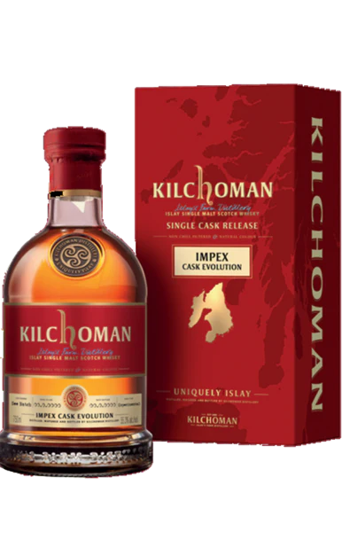 KILCHOMAN SCOTCH SINGLE MALT SINGLE CASK RELEASE IMPEX CASK EVOLUTION 01/2024 ISLAY 15YR 750ML