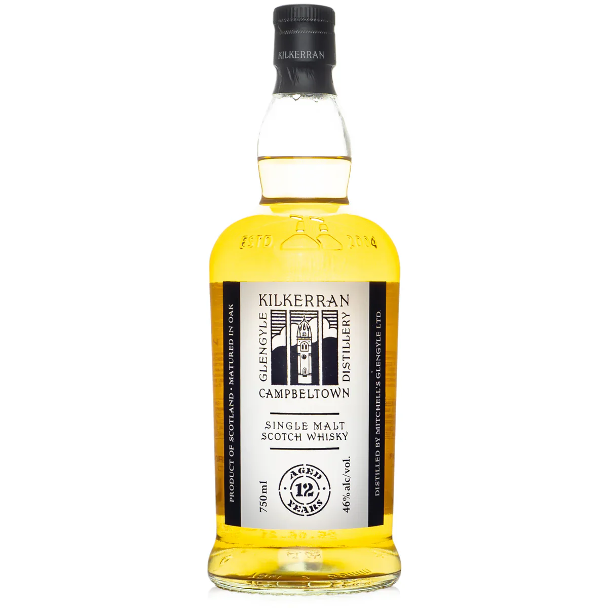 KILKERRAN SCOTCH SINGLE MALT MATURED IN OAK CAMPBELTOWN 12YR 700ML