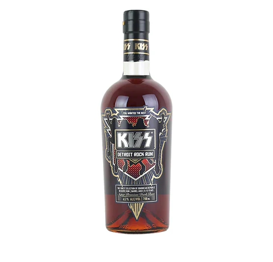 KISS RUM DARK SUPER PREMIUM DETROIT ROCK DOMINCAN REPUBLIC 700ML