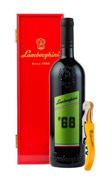 LAMBORGHINI 68 RED WINE GFT BOX ITALY 750ML