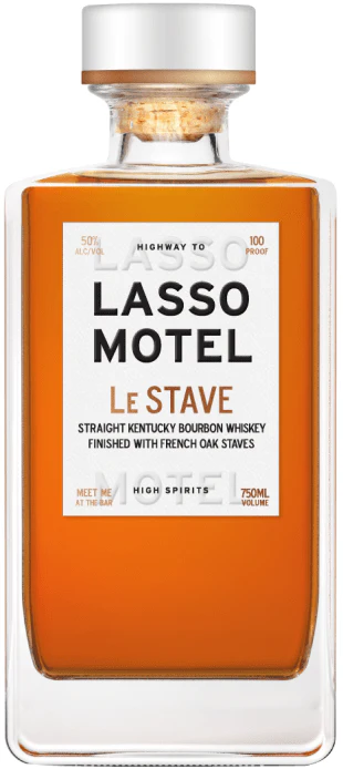 LASSO MOTEL LE STAVE BOURBON STRAIGHT FINISHED IN OAK STAVES KENTUCKY 750ML
