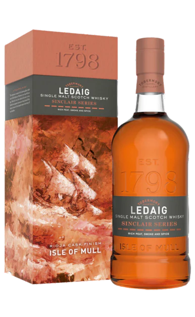LEDAIG SCOTCH SINGLE MALT SINCLAIR SERIES RIOJA CASK FINISH ISLE OF MULE 700ML
