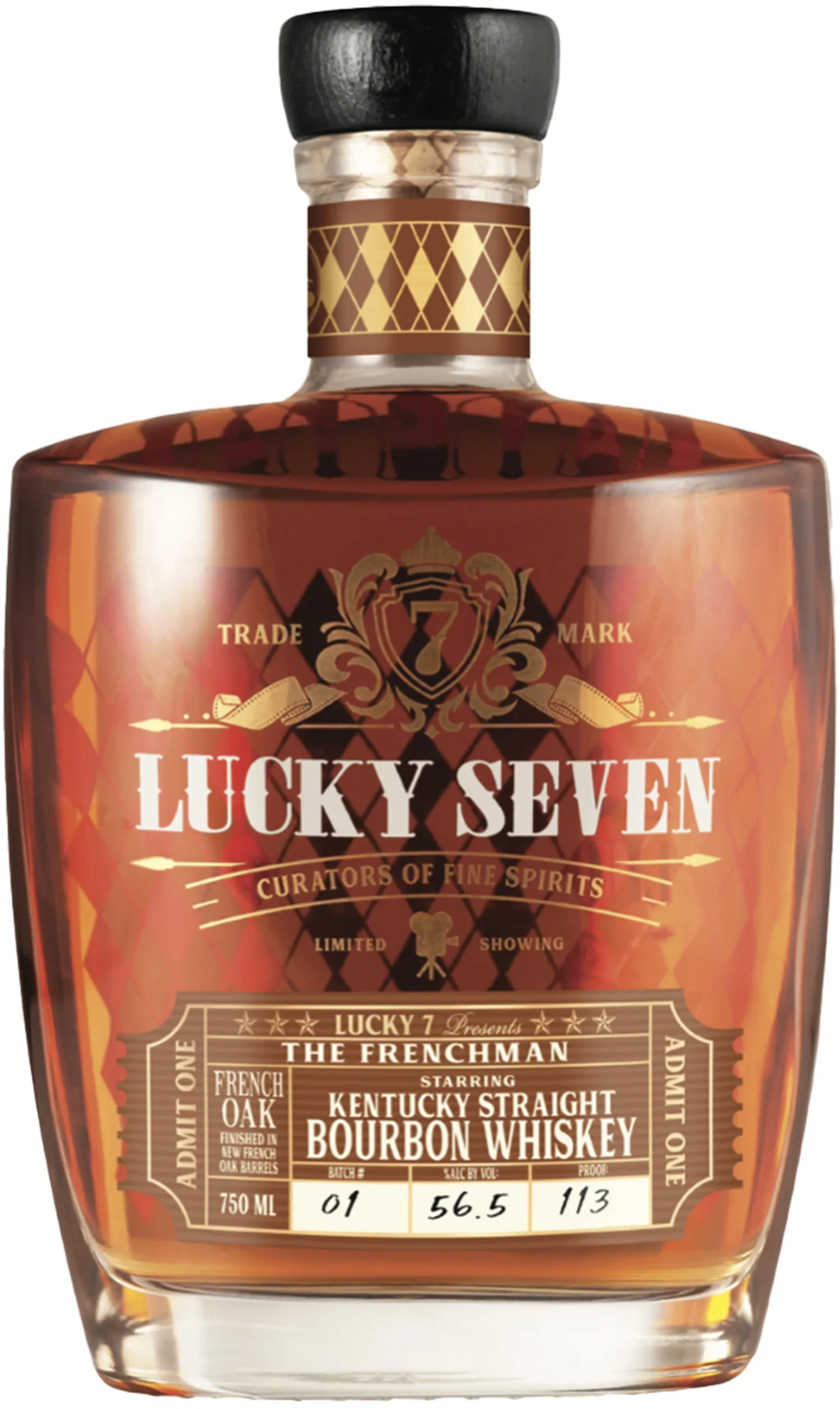 LUCKY SEVEN THE FRENCHMAN BOURBON STRAIGHT KENTUCKY 750ML