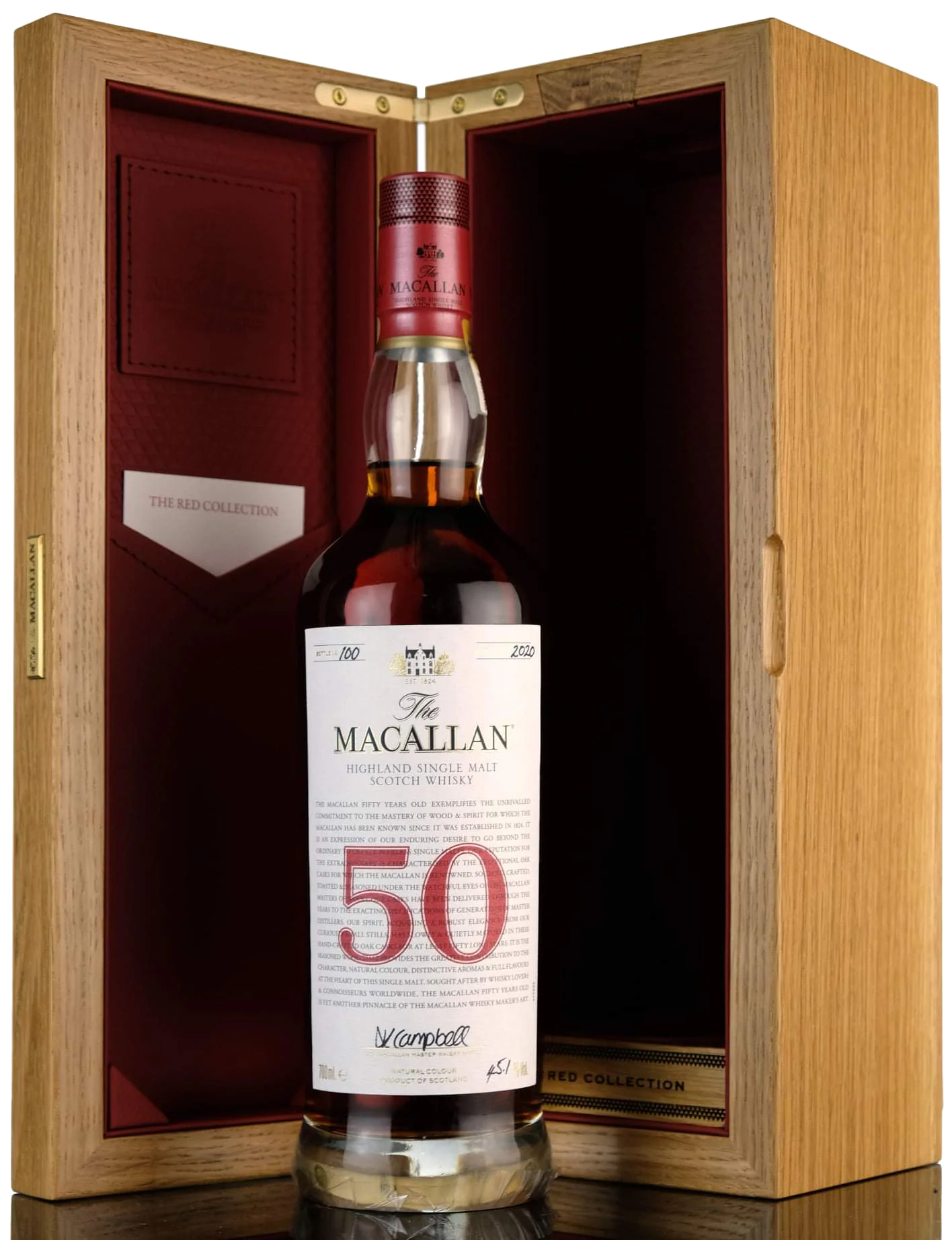 MACALLAN SCOTCH SINGLE MALT THE LIMITED RED COLLECTION EDITION 50YR 750ML (PRESALE)