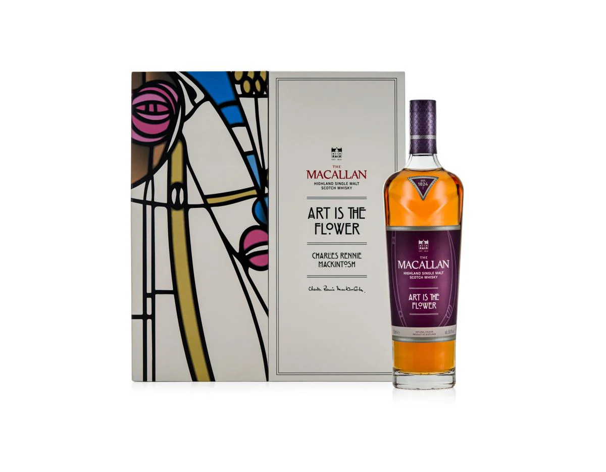 MACALLAN X CHARLES RENNIE MACKINTOSH SCOTCH SINGLE MALT LIMITED ART IS THE FLOWER EDITION 700ML - Image 3