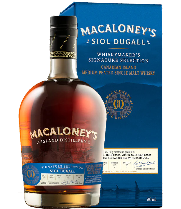 MACALONEYS SIOL DUGALL WHISKEY SINGLE MALT MEDIUM PEATED CANADA 750ML