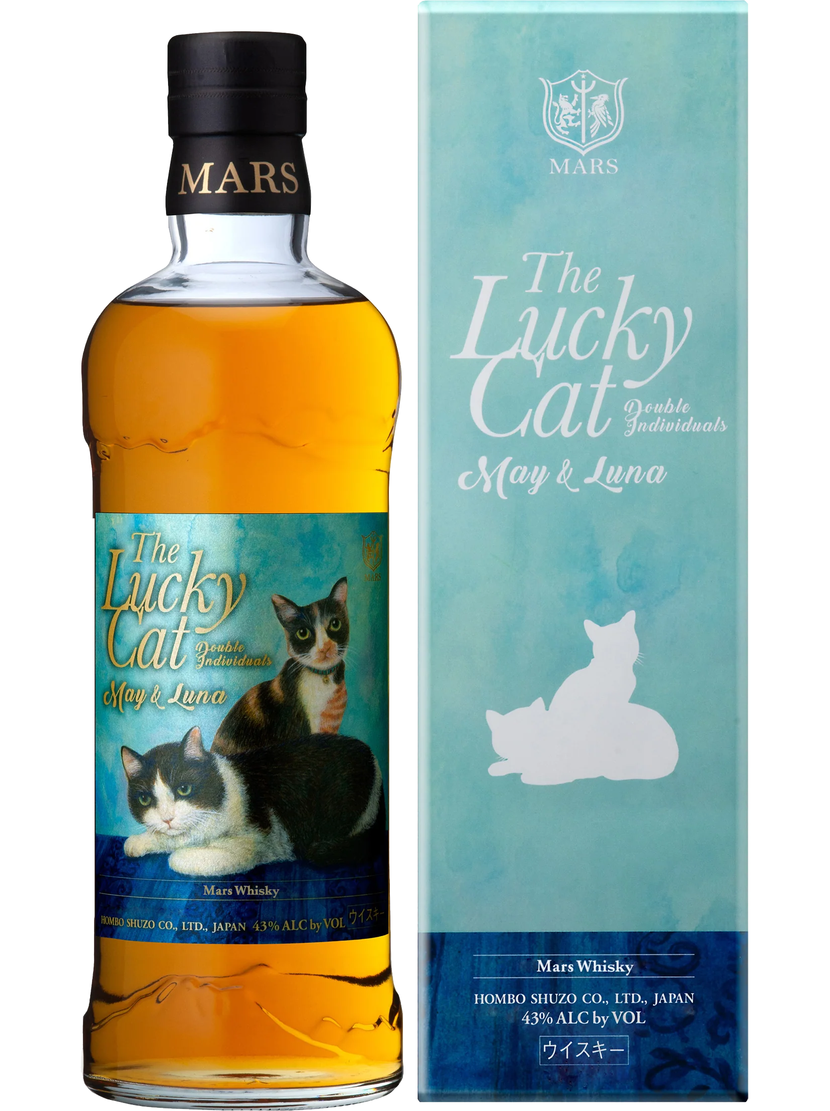 MARS WHISKY THE LUCKY CAT DOUBLE INDIVIDUALS MAY AND LUNA EDITION JAPAN 700ML