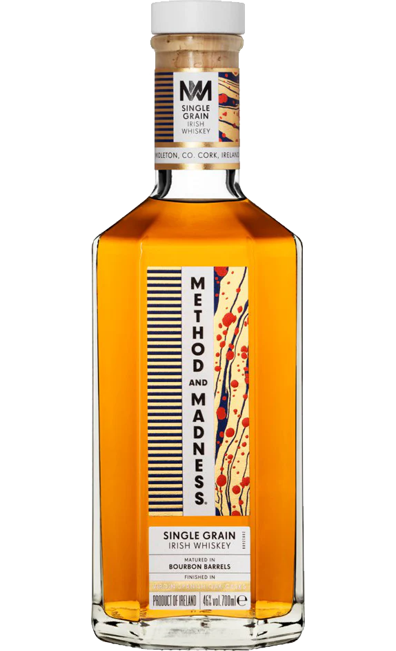 METHOD AND MADNESS WHISKEY SINGLE GRAIN MATURED IN BOURBON BARREL IRISH 750ML