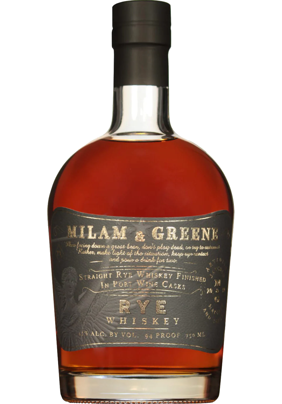 MILAM & GREENE WHISKEY RYE TEXAS 750ML