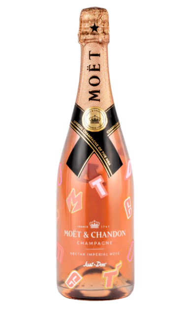MOET & CHANDON JUST DON NBA EDITION CHAMPAGNE NECTAR ROSE IMPERIAL FRANCE 750ML
