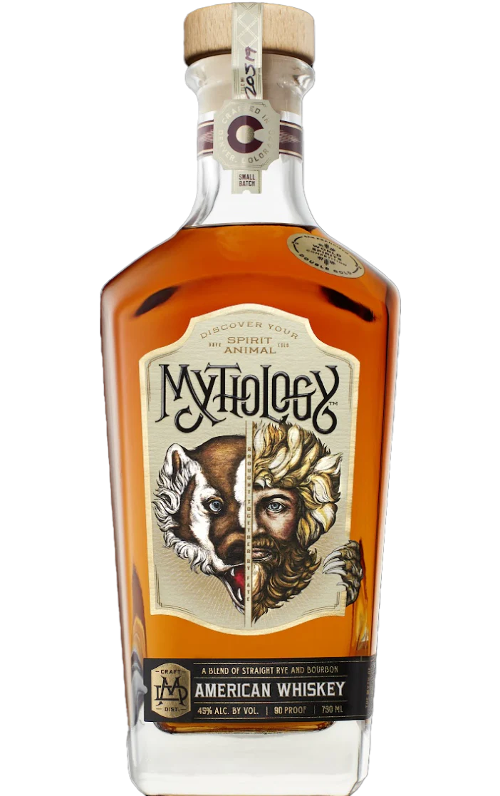 MYTHOLOGY HELL BEAR WHISKEY BLEND OF RYE AND BOURBON COLORADO 750ML