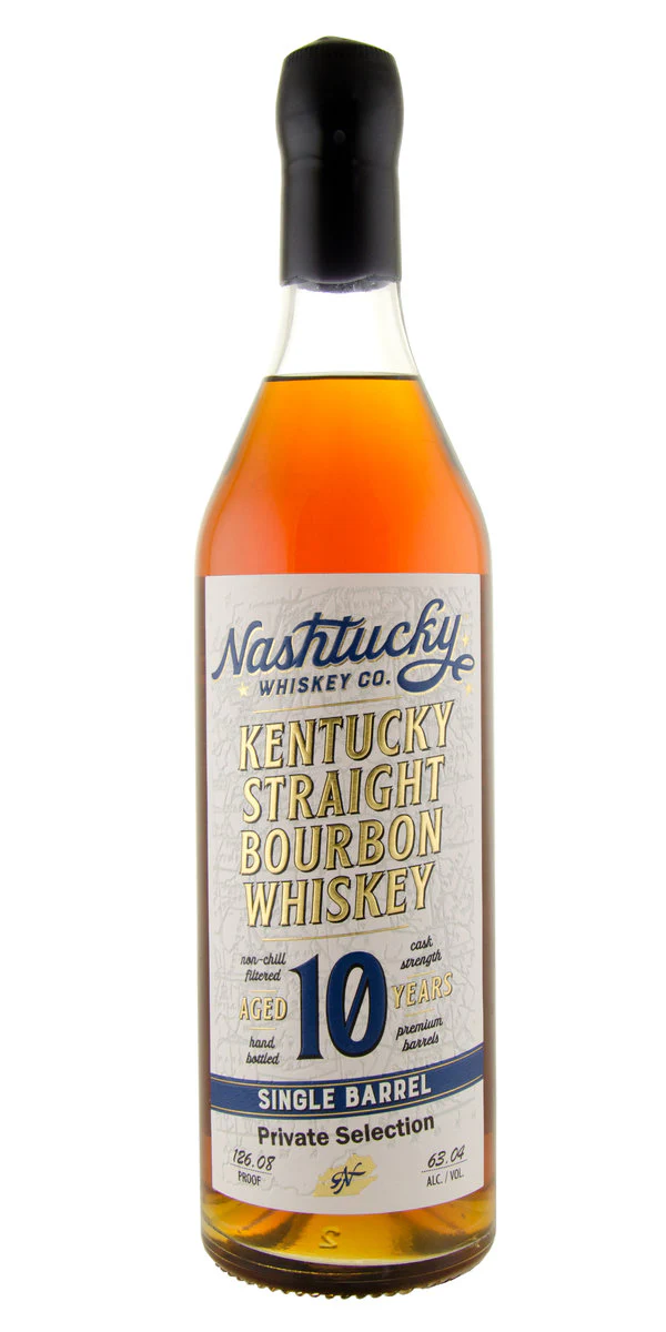 NASHTUCKY WHISKEY CO BOURBON SINGLE BARREL CASK STRENGTH PRIVATE SELECTION TENNESSEE 10YR 750ML