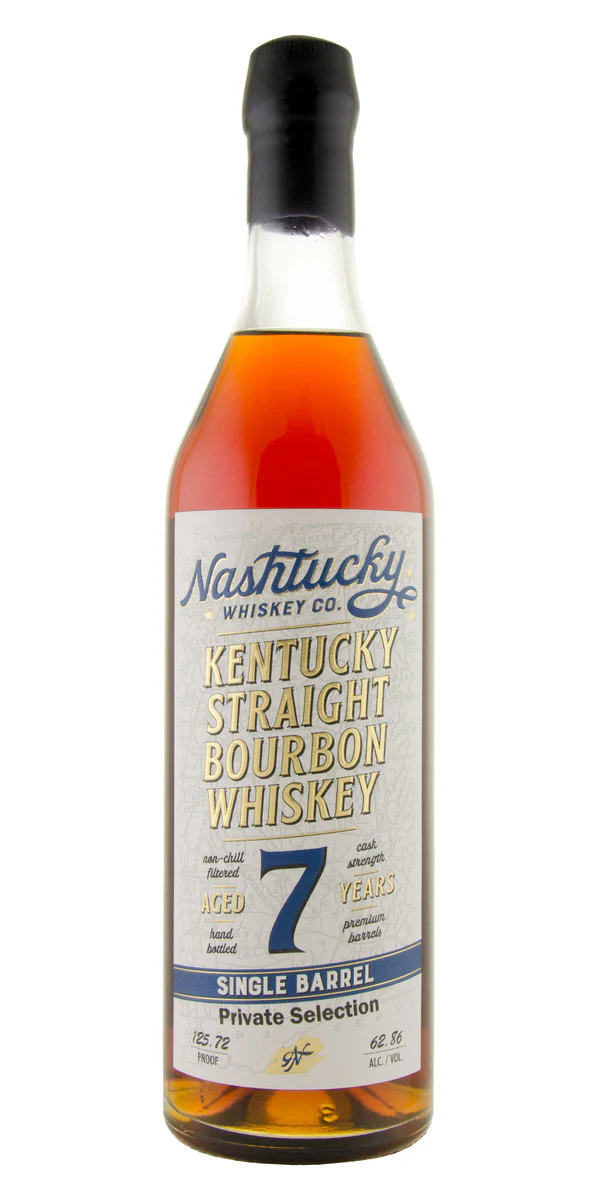 NASHTUCKY WHISKEY CO BOURBON SINGLE BARREL CASK STRENGTH PRIVATE SELECTION TENNESSEE 7YR 750ML