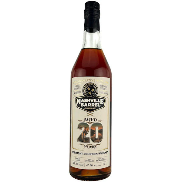 NASHVILLE BOURBON CO BOURBON BARREL STRENGTH COLLABORATIVE BOTTLING TENNESSEE 20YR 750ML