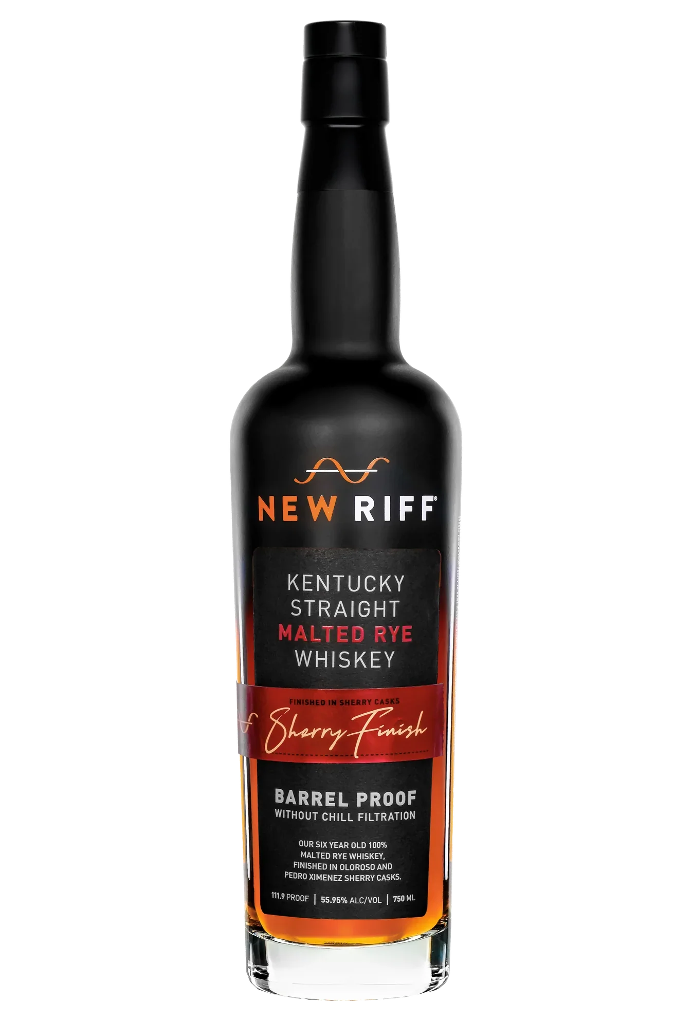 NEW RIFF WHISKEY RYE MALTED BARREL PROOF SHERRY FINISH KENTUCKY 750ML