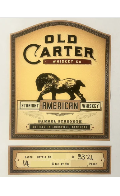 OLD CARTER WHISKEY BARREL STRENGTH BATCH 14 KENTUCKY 750ML