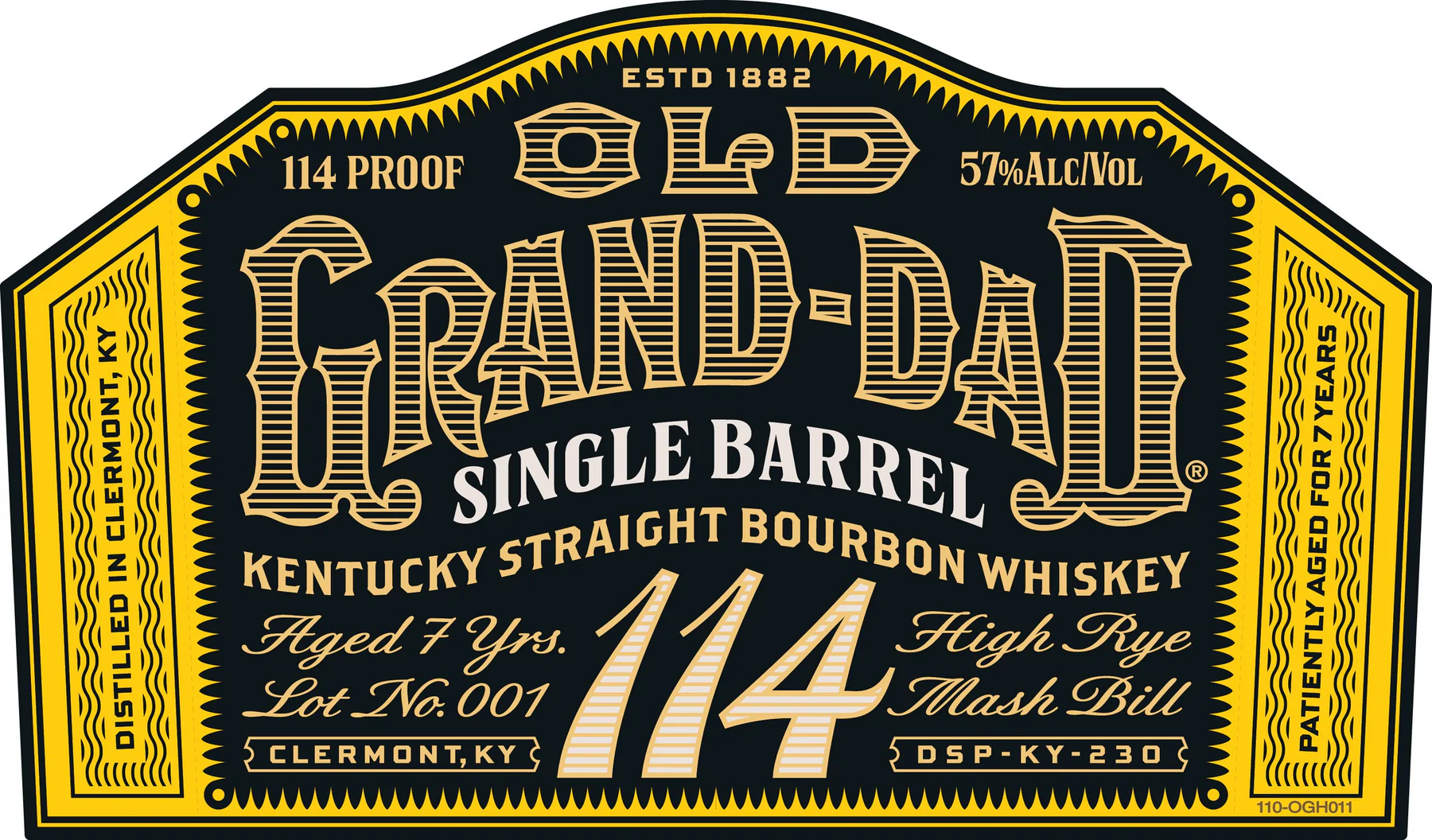 OLD GRAND DAD BOURBON SINGLE BARREL KENTUCKY 114PF 7YR 750ML - Image 2