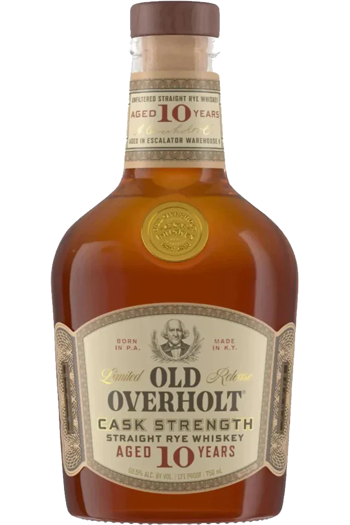 OLD OVERHOLT WHISKEY RYE CASK STRENGTH KENTUCKY 10YR 750ML