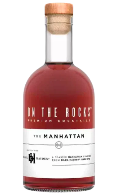 OTR ON THE ROCKS COCKTAIL MANHATTAN WITH BASIL HAYDEN DARK RYE 375ML
