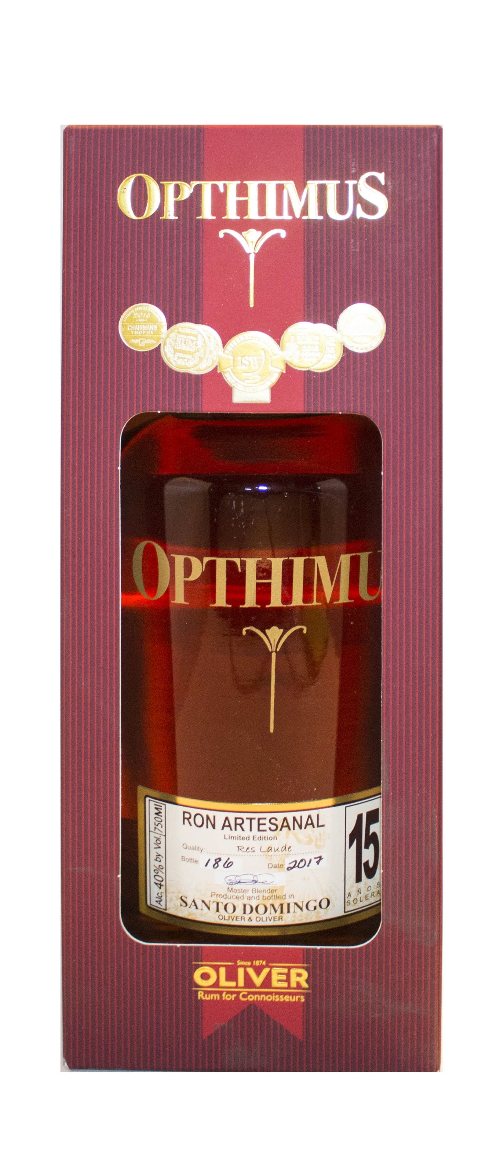 OPTHIMUS RUM RON ARTESANAL DOMINICAN REPUBLIC 15YR 750ML