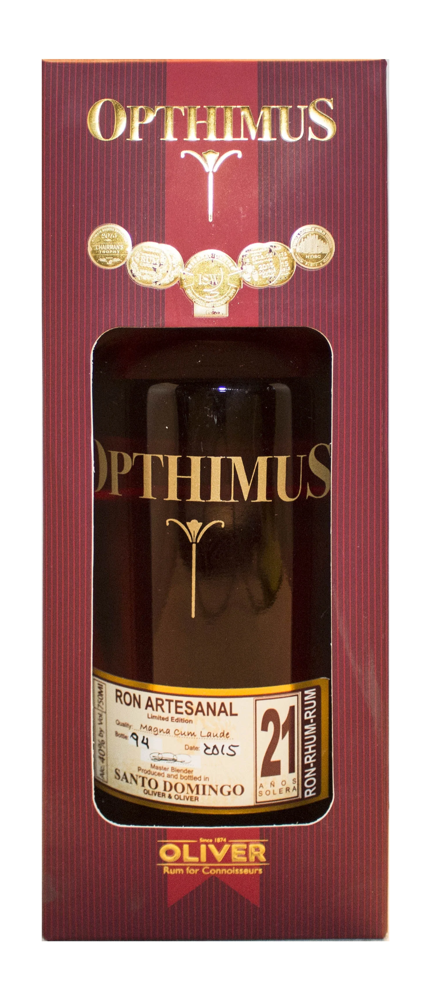 OPTHIMUS RUM RON ARTESANAL DOMINICAN REPUBLIC 21YR 750ML