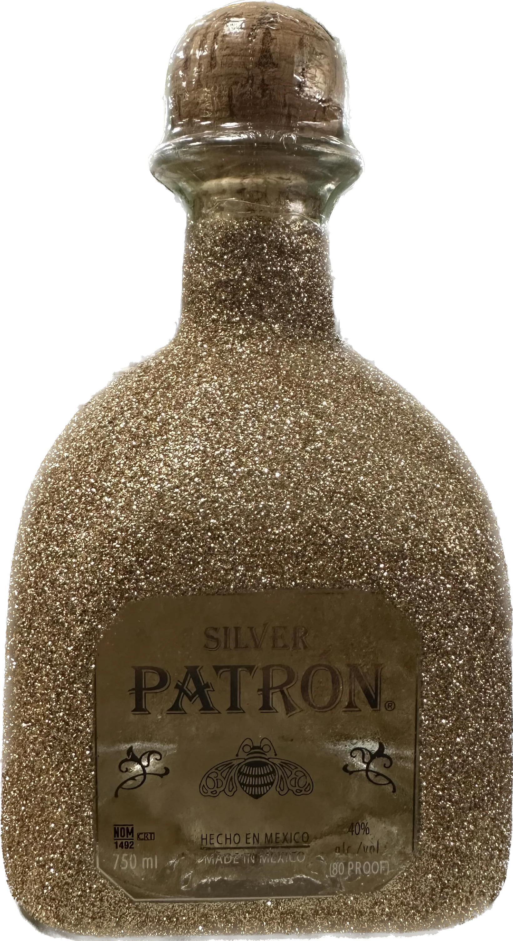 PATRON TEQUILA SILVER W/ GLITTER DESIGN 750ML
