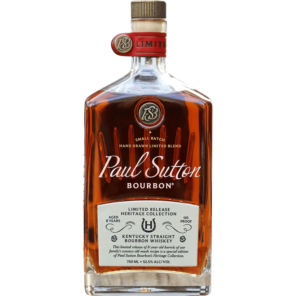 PAUL SUTTON BOURBON STRAIGHT HERITAGE COLLECTION LIMITED RELEASE 8YR KENTUCKY 750ML