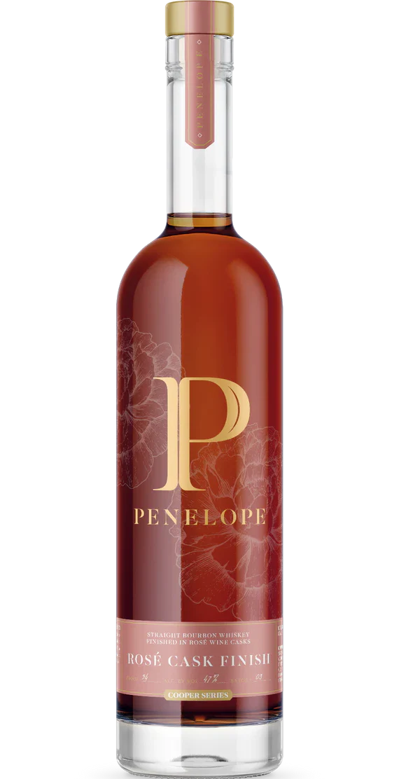 PENELOPE BOURBON STRAIGHT BARREL STRENGTH FOUR GRAIN ROSE CASK FINISH KENTUCKY 750ML