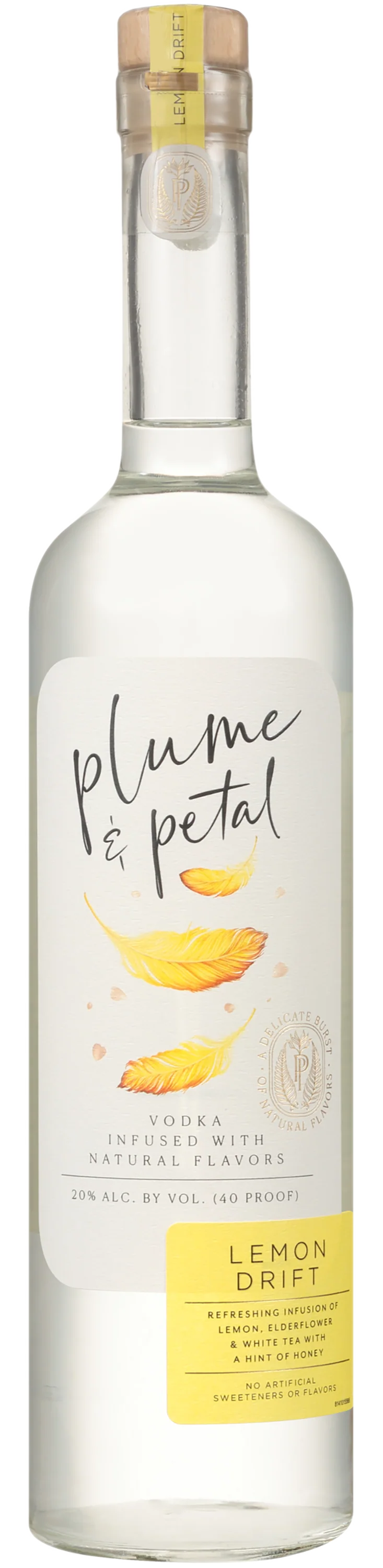 PLUME AND PETAL VODKA LEMON DRIFT NATURAL FLAVOR FLORIDA 750ML