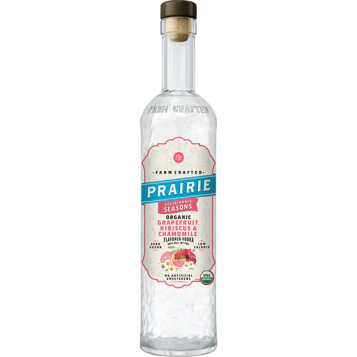 PRAIRIE VODKA SUSTAINABLE SEASONS ORGANIC GRAPEFRUIT HIBISCUS AND CHAMOMILE FLAVOR MINNESOTA 750ML