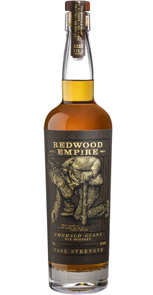 REDWOOD EMPIRE EMERALD GIANT WHISKEY RYE CASK STRENGTH SONOMA COUNTY 750ML