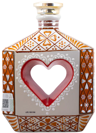 RIQUEZA CULTURAL TEQUILA ANEJO RUBI CORAZON CERAMICA 750ML