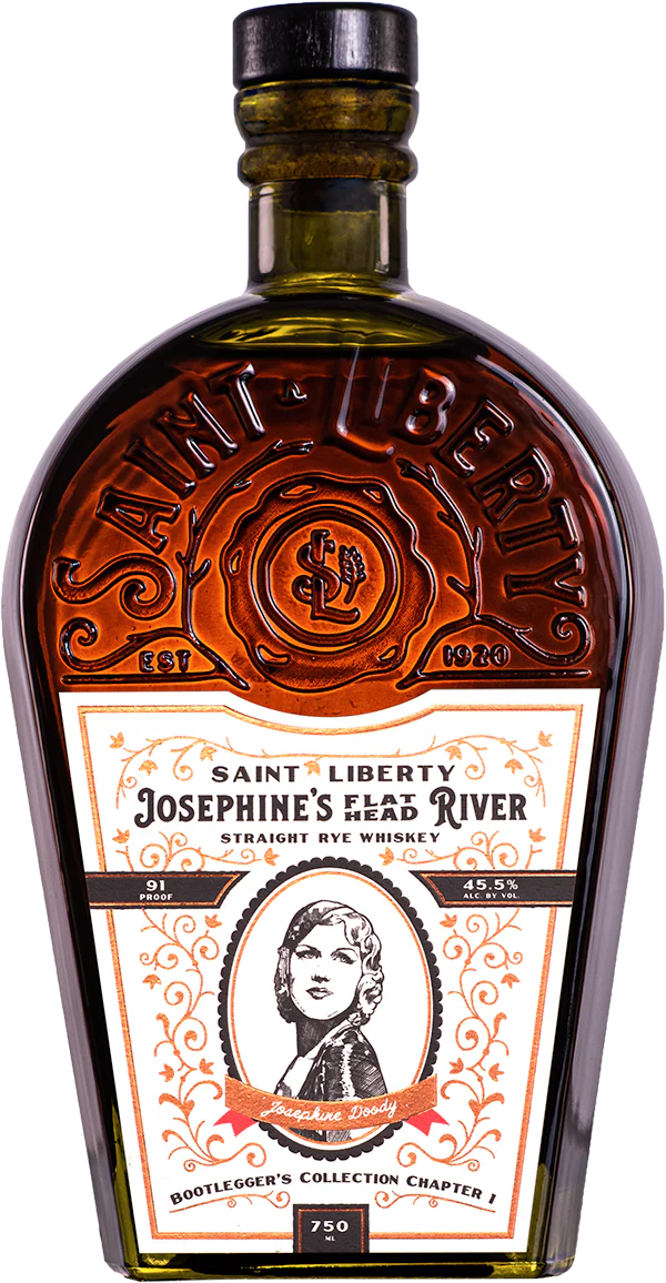 SAINT LIBERTY JOSEPHINES FLAT HEAD RIVER WHISKEY RYE BOOTLEGGERS COLLECTION CHAPTER 1 TENNESSEE 750ML