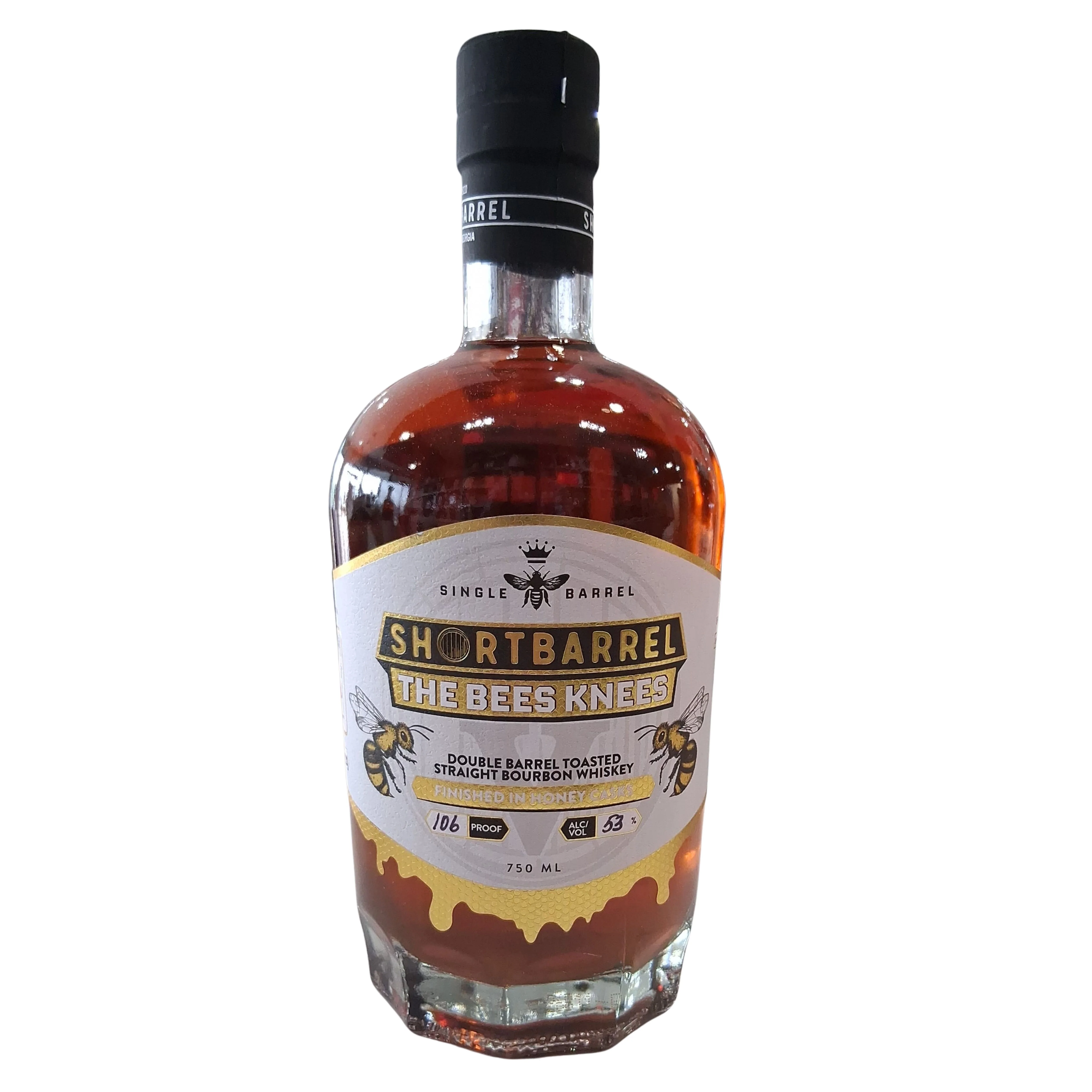 SHORTBARREL THE BEES KNEES BOURBON PRIVATE SINGLE BARREL DOUBLE BARREL TOASTED FINISHED IN HONEY CASKS KENTUCKY 750ML