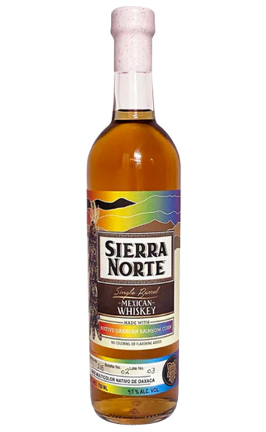 SIERRA NORTE WHISKEY SINGLE BARREL RAINBOW CORN MEXICO 90PF 750ML