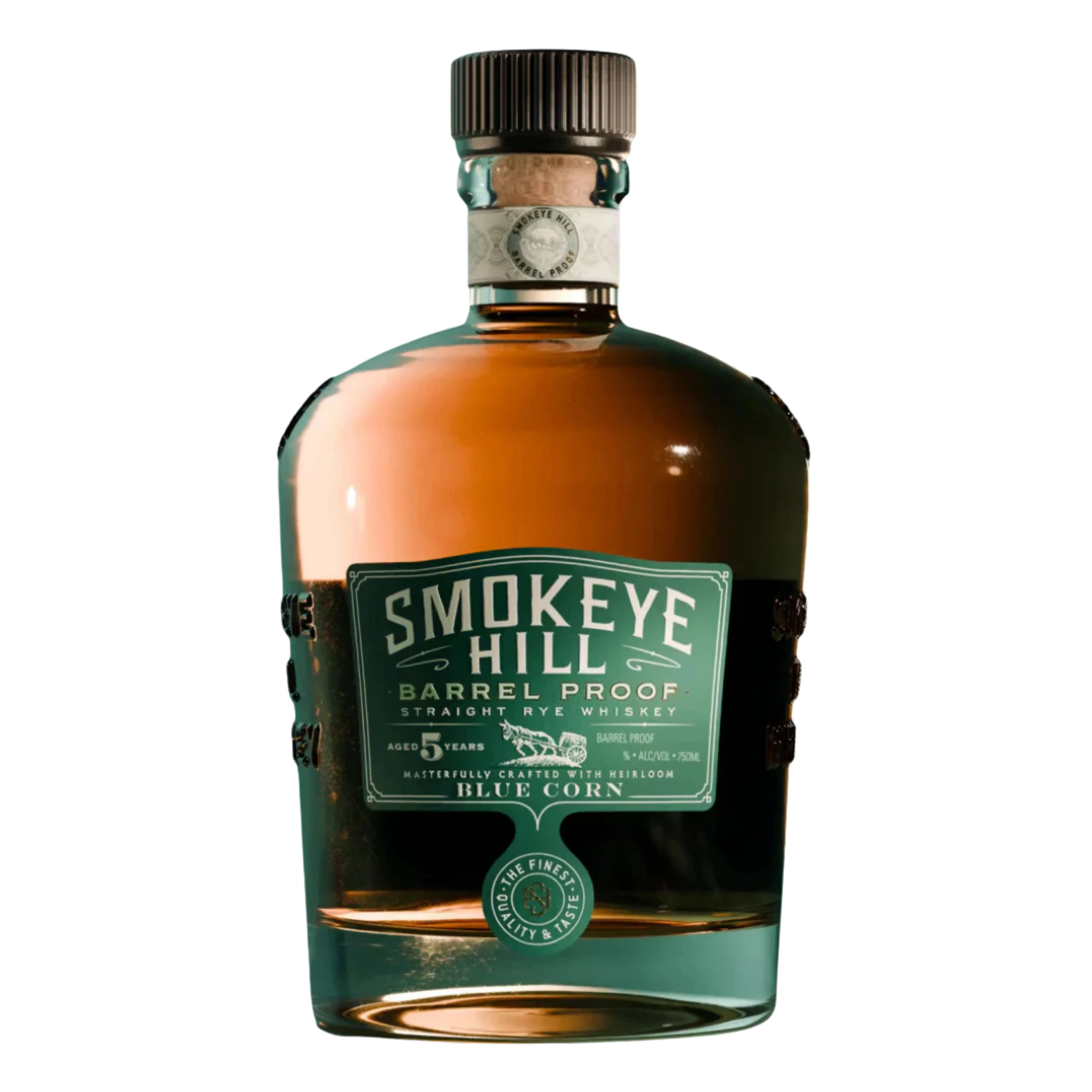 SMOKEYE HILL WHISKEY RYE STRAIGHT BARREL PROOF COLORADO 750ML