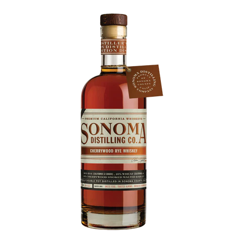 SONOMA DISTILLING WHISKEY RYE CHERRYWOOD SONOMA COUNTY 750ML