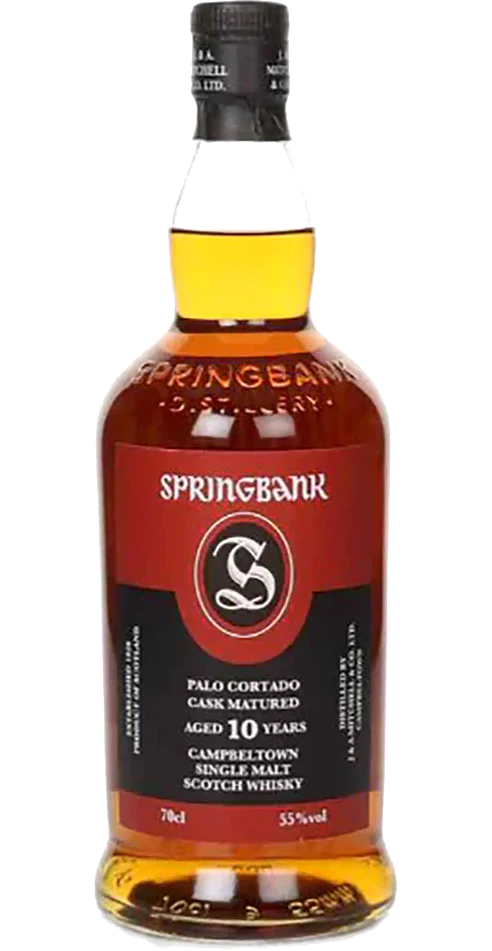 SPRINGBANK SCOTCH SINGLE MALT PALO CORTADO CASK MATURED CAMPBELTOWN 10YR 700ML