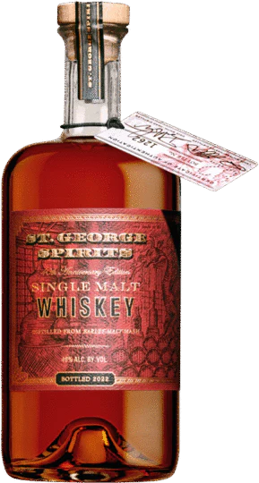 ST GEORGE S WHISKEY SINGLE MALT 40TH ANNIVERSARY EDITION CALIFORNIA 750ML