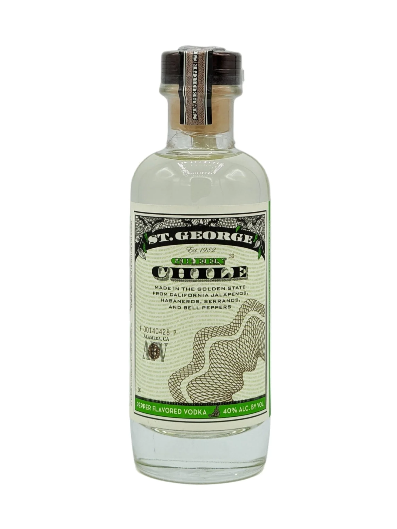 ST GEORGE VODKA GREEN CHILE CALIFORNIA 200ML