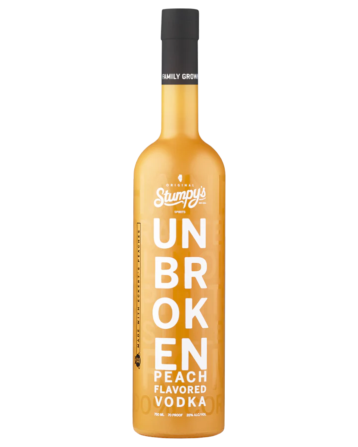 STUMPYS UNBROKEN VODKA PEACH FLAVORED DISTILLED FROM CORN ILLINOIS 750ML