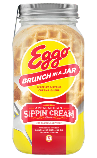 SUGARLANDS LIQUEUR SIPPING CREAM EGGO BRUNCH IN A JAR WAFFLES & SYRUP TENNESSEE 750ML